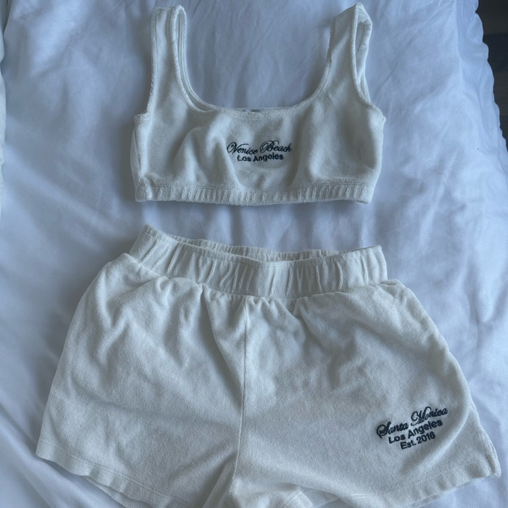 Zara Two Piece Terry cloth matching set